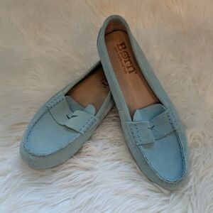 Born Women's Light Blue Suede Loafers